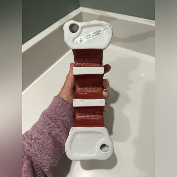 Vintage Christmas Village Bridge By Owell Brick With Lightpost - Picture 4 of 5